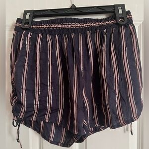 NWT Anthropologie Navy Blue and Copper Lined Shorts - XS